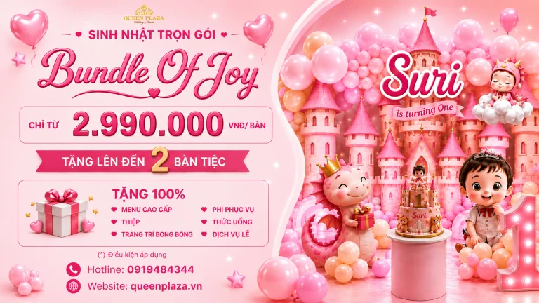 Bundle of Joy: tiệc sinh nhật từ 2.990.000đ mỗi bàn, ba bậc quyền lợi