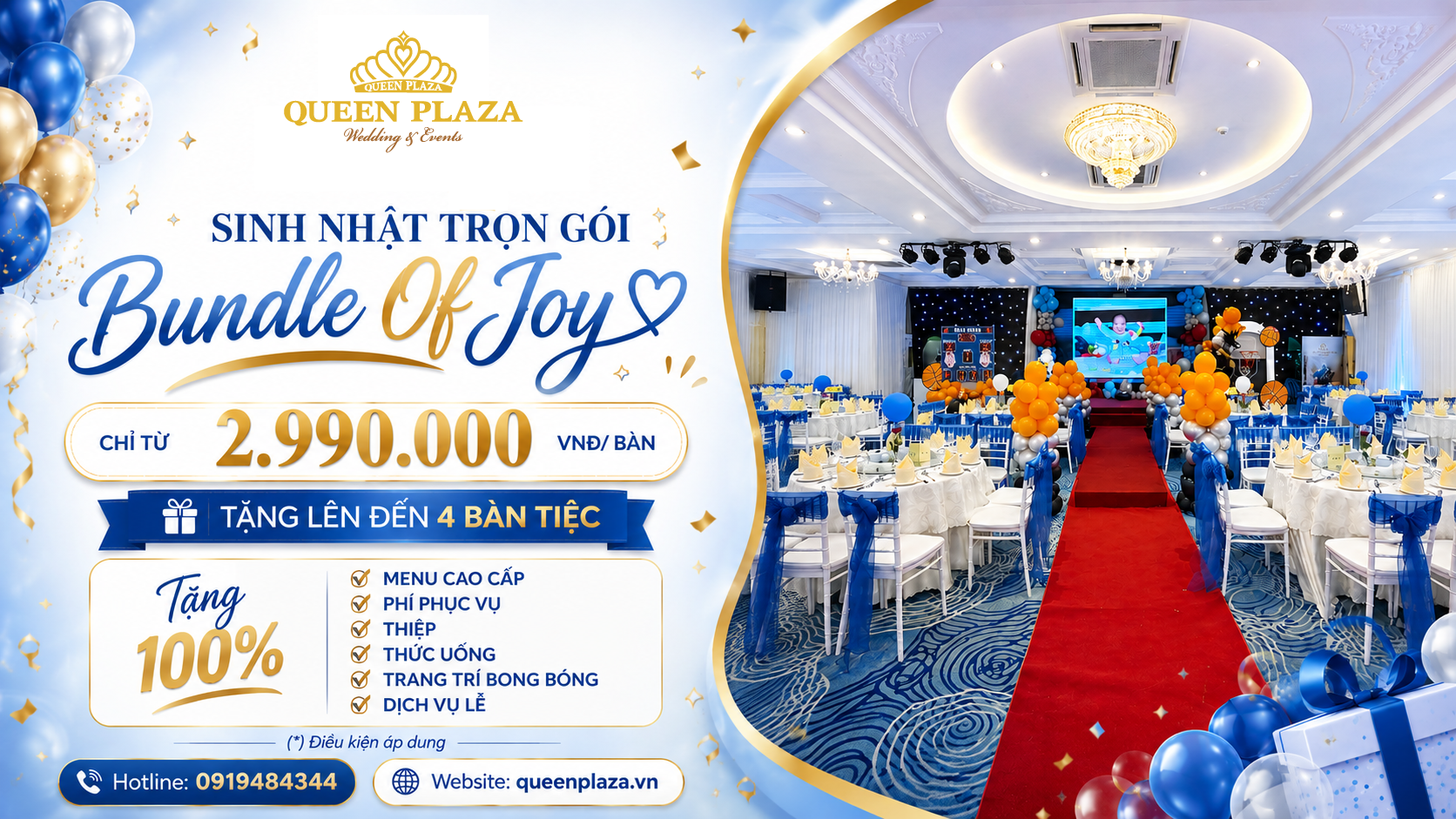 Bundle of Joy: tiệc sinh nhật từ 2.990.000đ mỗi bàn, quà tặng dày theo số bàn